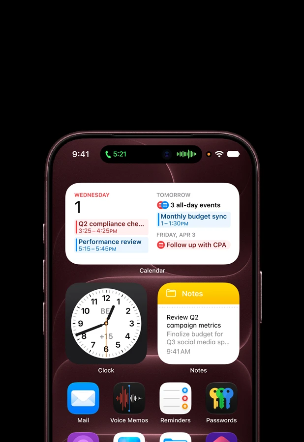 iPhone 18 Pro, rounded corners, all-screen display, Dynamic Island at top